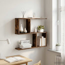 vidaXL Falpolc Füstös Tölgy 60 x 12 x 50,5 cm Szerelt Fa
