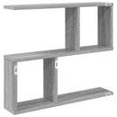 vidaXL Falpolc Szürke Sonoma 60 x 12 x 50,5 cm Szerelt Fa