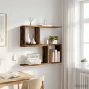 vidaXL Falpolc Antik Fa 60 x 12 x 50,5 cm Szerelt Fa