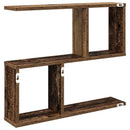 vidaXL Falpolc Antik Fa 60 x 12 x 50,5 cm Szerelt Fa