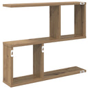 vidaXL Falpolc Kézműves Tölgy 60 x 12 x 50,5 cm Szerelt Fa