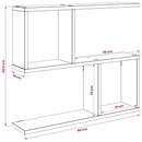 vidaXL Falpolc Kézműves Tölgy 60 x 12 x 50,5 cm Szerelt Fa