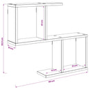 vidaXL Falpolc Fehér 60 x 12 x 50,5 cm Szerelt Fa