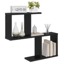 vidaXL Falpolc Fekete Tölgy 60 x 12 x 50,5 cm Szerelt Fa
