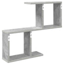 vidaXL Falpolc Betonszürke 60 x 12 x 50,5 cm Szerelt Fa