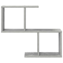 vidaXL Falpolc Betonszürke 60 x 12 x 50,5 cm Szerelt Fa