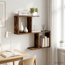 vidaXL Falpolc Füstös Tölgy 60 x 12 x 50,5 cm Szerelt Fa