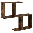 vidaXL Falpolc Füstös Tölgy 60 x 12 x 50,5 cm Szerelt Fa