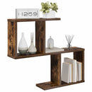 vidaXL Falpolc Füstös Tölgy 60 x 12 x 50,5 cm Szerelt Fa