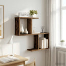 vidaXL Falpolc Antik Fa 60 x 12 x 50,5 cm Szerelt Fa