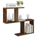 vidaXL Falpolc Antik Fa 60 x 12 x 50,5 cm Szerelt Fa