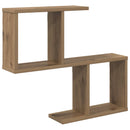 vidaXL Falpolc Kézműves Tölgy 60 x 12 x 50,5 cm Szerelt Fa
