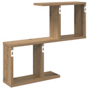 vidaXL Falpolc Kézműves Tölgy 60 x 12 x 50,5 cm Szerelt Fa