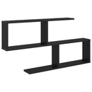 vidaXL Falpolc Fekete Tölgy 100 x 12 x 50,5 cm Szerelt Fa