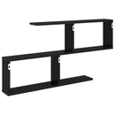 vidaXL Falpolc Fekete Tölgy 100 x 12 x 50,5 cm Szerelt Fa