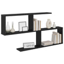 vidaXL Falpolc Fekete Tölgy 100 x 12 x 50,5 cm Szerelt Fa