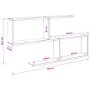 vidaXL Falpolc Sonoma Tölgy 100 x 12 x 50,5 cm Szerelt Fa
