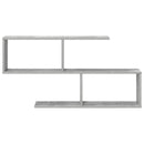 vidaXL Falpolc Betonszürke 100 x 12 x 50,5 cm Szerelt Fa
