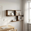 vidaXL Falpolc Füstös Tölgy 100 x 12 x 50,5 cm Szerelt Fa