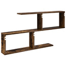 vidaXL Falpolc Füstös Tölgy 100 x 12 x 50,5 cm Szerelt Fa