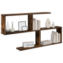vidaXL Falpolc Füstös Tölgy 100 x 12 x 50,5 cm Szerelt Fa