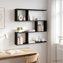 vidaXL Falpolc Fekete Tölgy 80 x 12 x 79,5 cm Szerelt Fa