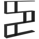 vidaXL Falpolc Fekete Tölgy 80 x 12 x 79,5 cm Szerelt Fa