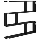 vidaXL Falpolc Fekete Tölgy 80 x 12 x 79,5 cm Szerelt Fa