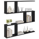 vidaXL Falpolc Fekete Tölgy 80 x 12 x 79,5 cm Szerelt Fa