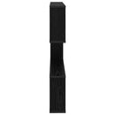 vidaXL Falpolc Fekete Tölgy 80 x 12 x 79,5 cm Szerelt Fa