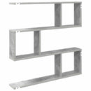 vidaXL Falpolc Betonszürke 80 x 12 x 79,5 cm Szerelt Fa