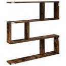 vidaXL Falpolc Füstös Tölgy 80 x 12 x 79,5 cm Szerelt Fa