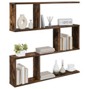 vidaXL Falpolc Füstös Tölgy 80 x 12 x 79,5 cm Szerelt Fa