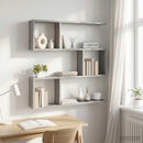 vidaXL Falpolc Szürke Sonoma 80 x 12 x 79,5 cm Szerelt Fa