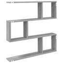 vidaXL Falpolc Szürke Sonoma 80 x 12 x 79,5 cm Szerelt Fa