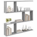 vidaXL Falpolc Szürke Sonoma 80 x 12 x 79,5 cm Szerelt Fa