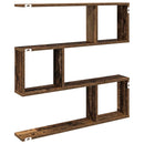vidaXL Falpolc Antik Fa 80 x 12 x 79,5 cm Szerelt Fa