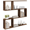 vidaXL Falpolc Antik Fa 80 x 12 x 79,5 cm Szerelt Fa