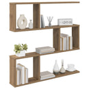 vidaXL Falpolc Kézműves Tölgy 80 x 12 x 79,5 cm Szerelt Fa