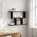 vidaXL Falpolc Fekete Tölgy 80 x 15 x 50,5 cm Szerelt Fa
