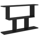 vidaXL Falpolc Fekete Tölgy 80 x 15 x 50,5 cm Szerelt Fa