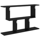 vidaXL Falpolc Fekete Tölgy 80 x 15 x 50,5 cm Szerelt Fa