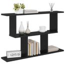 vidaXL Falpolc Fekete Tölgy 80 x 15 x 50,5 cm Szerelt Fa