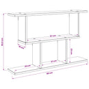 vidaXL Falpolc Betonszürke 80 x 15 x 50,5 cm Szerelt Fa