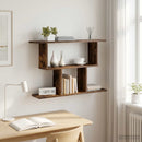 vidaXL Falpolc Füstös Tölgy 80 x 15 x 50,5 cm Szerelt Fa