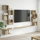 vidaXL Fali TV polc Sonoma Tölgy 180 x 15 x 94 cm Szerelt Fa