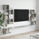 vidaXL Fali TV polc Betonszürke 180 x 15 x 94 cm Szerelt Fa