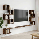 vidaXL Fali TV polc Füstös Tölgy 180 x 15 x 94 cm Szerelt Fa