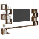 vidaXL Fali TV polc Füstös Tölgy 180 x 15 x 94 cm Szerelt Fa