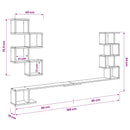vidaXL Fali TV polc Szürke Sonoma 180 x 15 x 94 cm Szerelt Fa